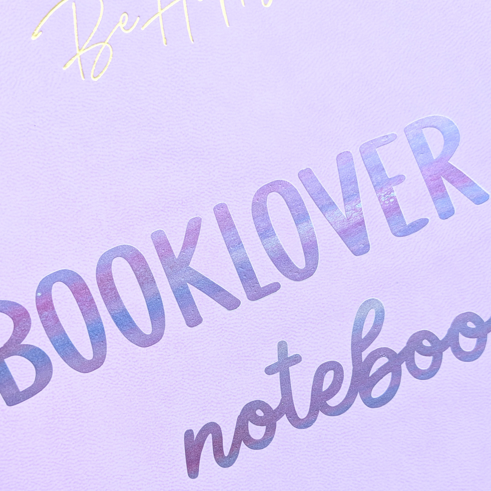 Carnet Booklover violet simili-cuir avec jaspage doré