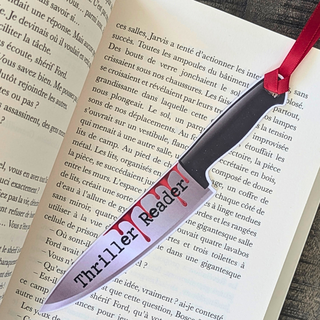 Marque-page couteau « Thriller Reader » – Collection Polar & Thriller
