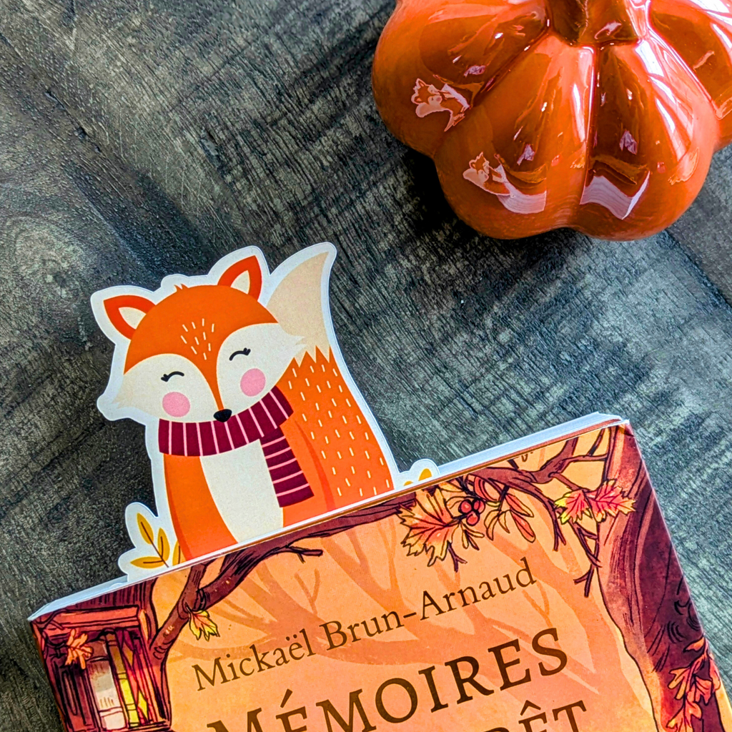 Lot de 3 marque-pages détourés « Animaux d'Automne »