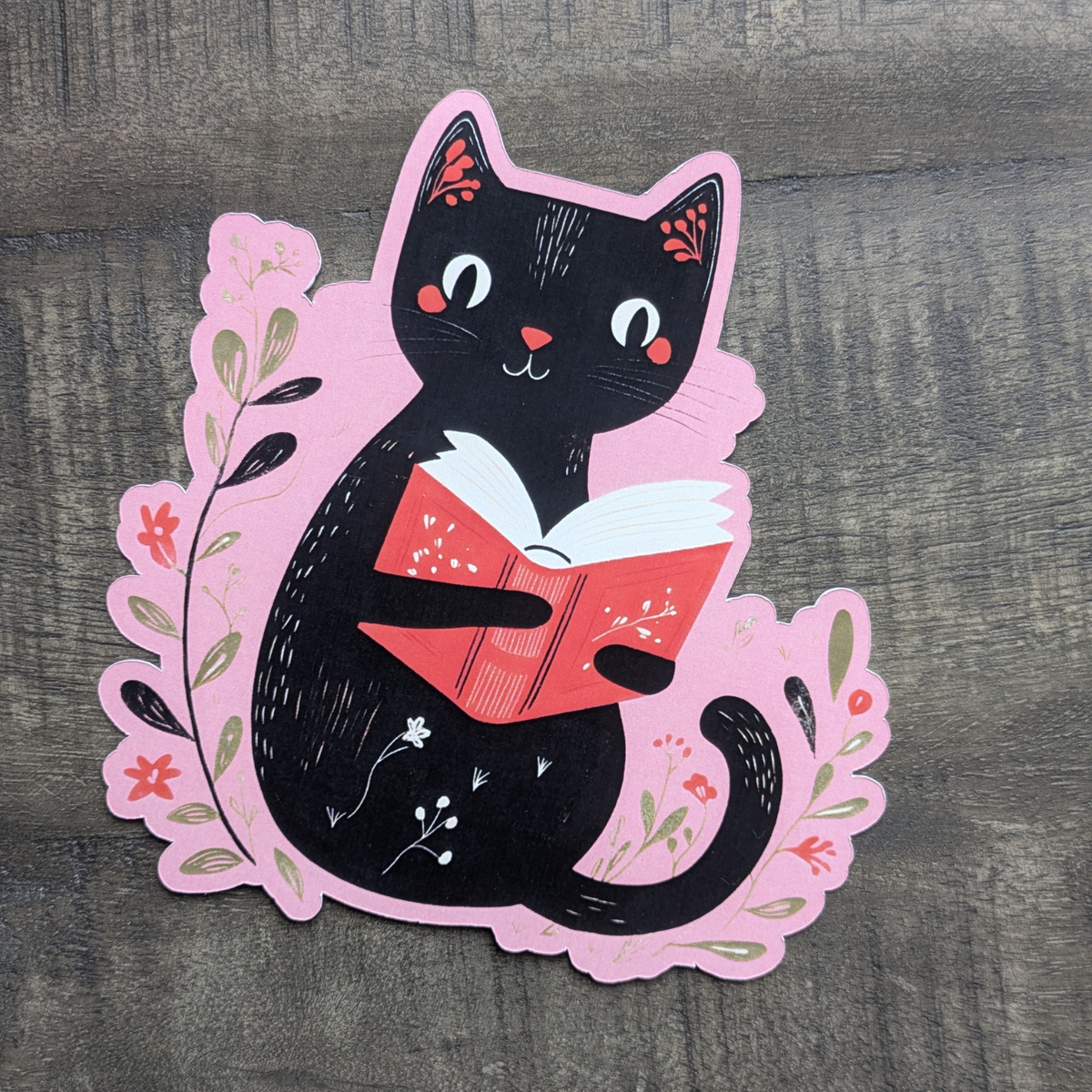 🐱 Marque-page détouré Les Chats Lecteurs - rouge