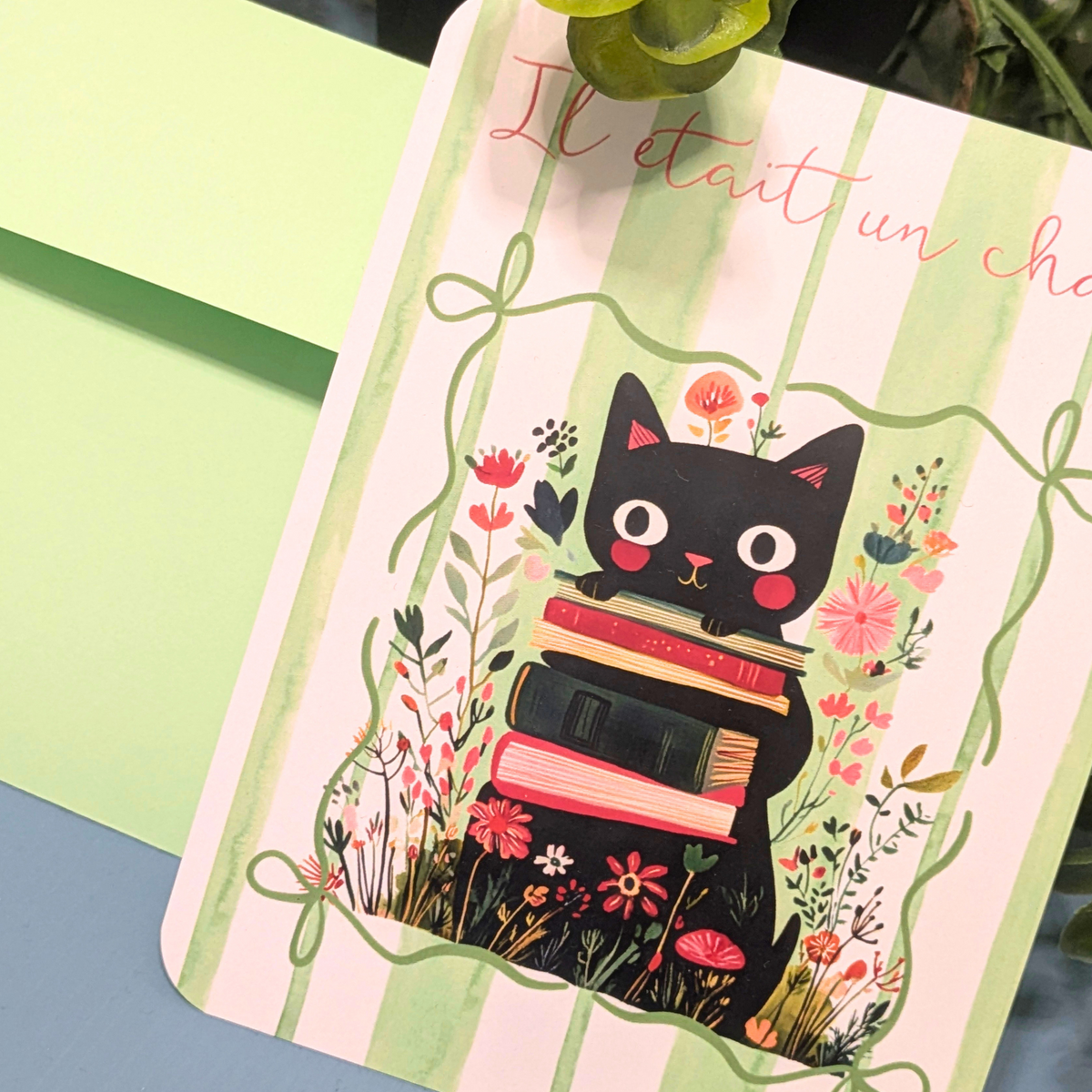 Carte / illustration A6 Il était un chat