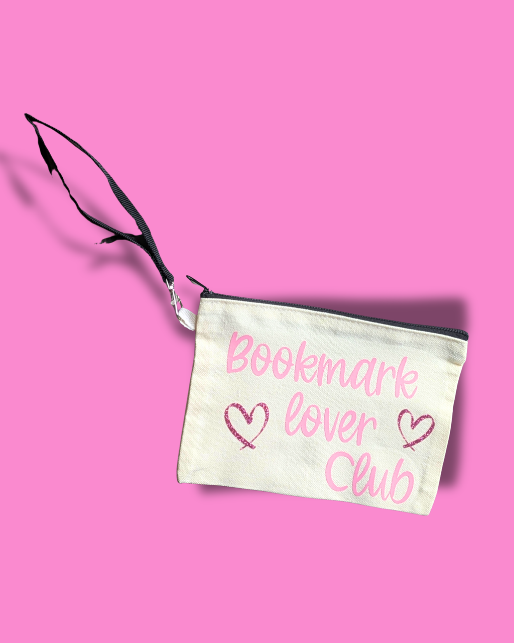 Pochette à marque-pages avec sangle, format M, rose clair