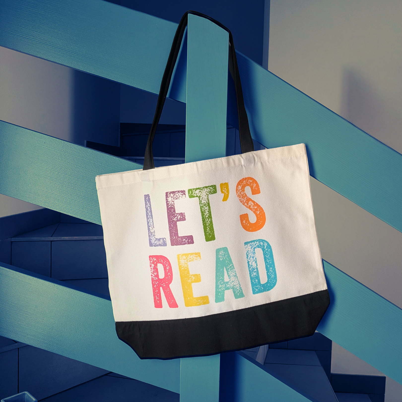 Tote-bag Let's read – Sac cabas personnalisé Book Lover