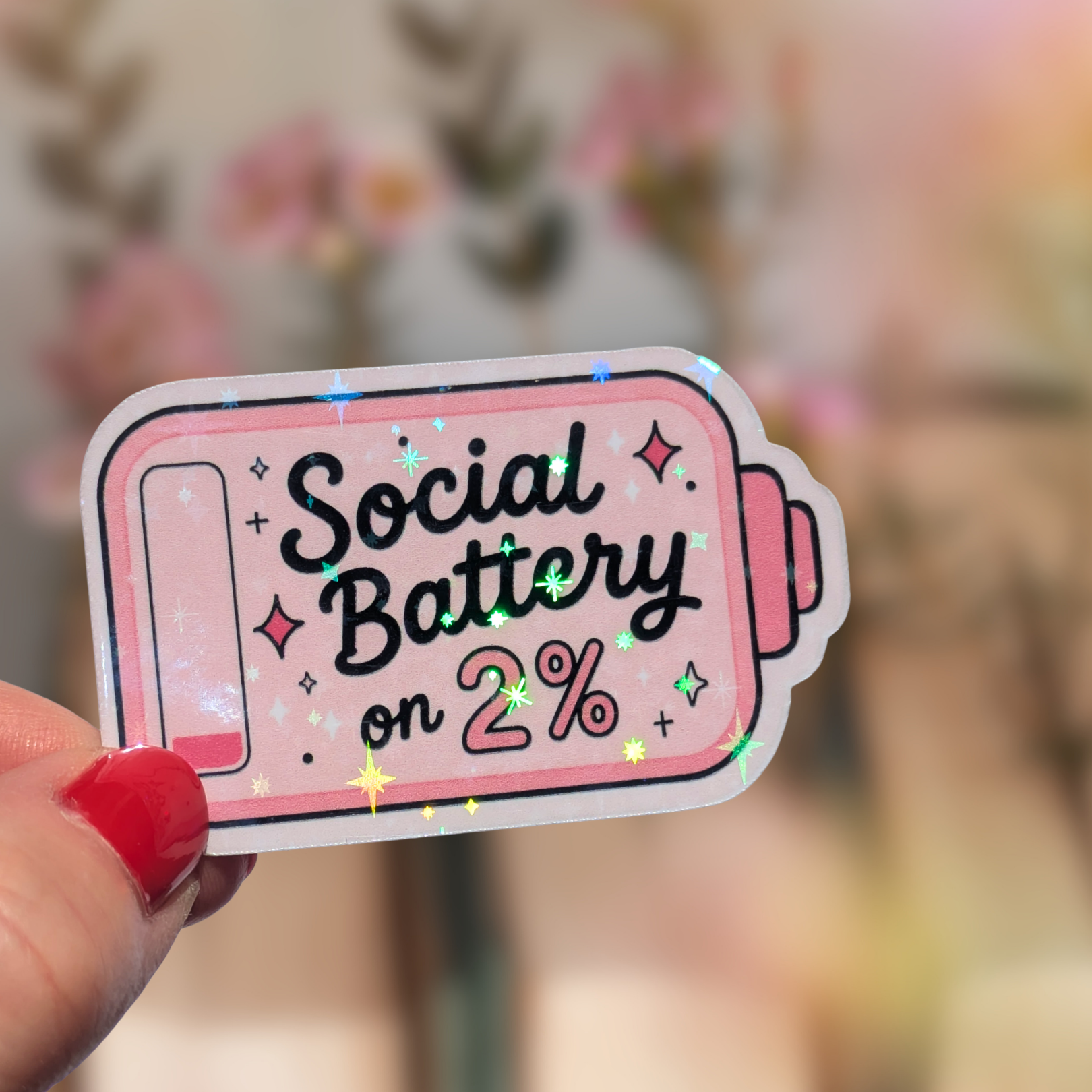 Sticker Social battery - Le Bar à stickers