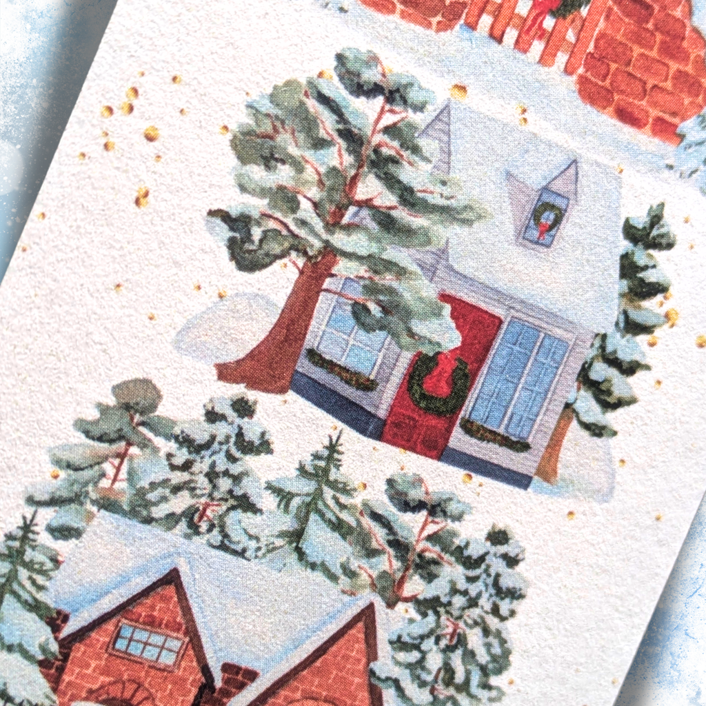 Marque-page irisé Small Town – Collection Noël