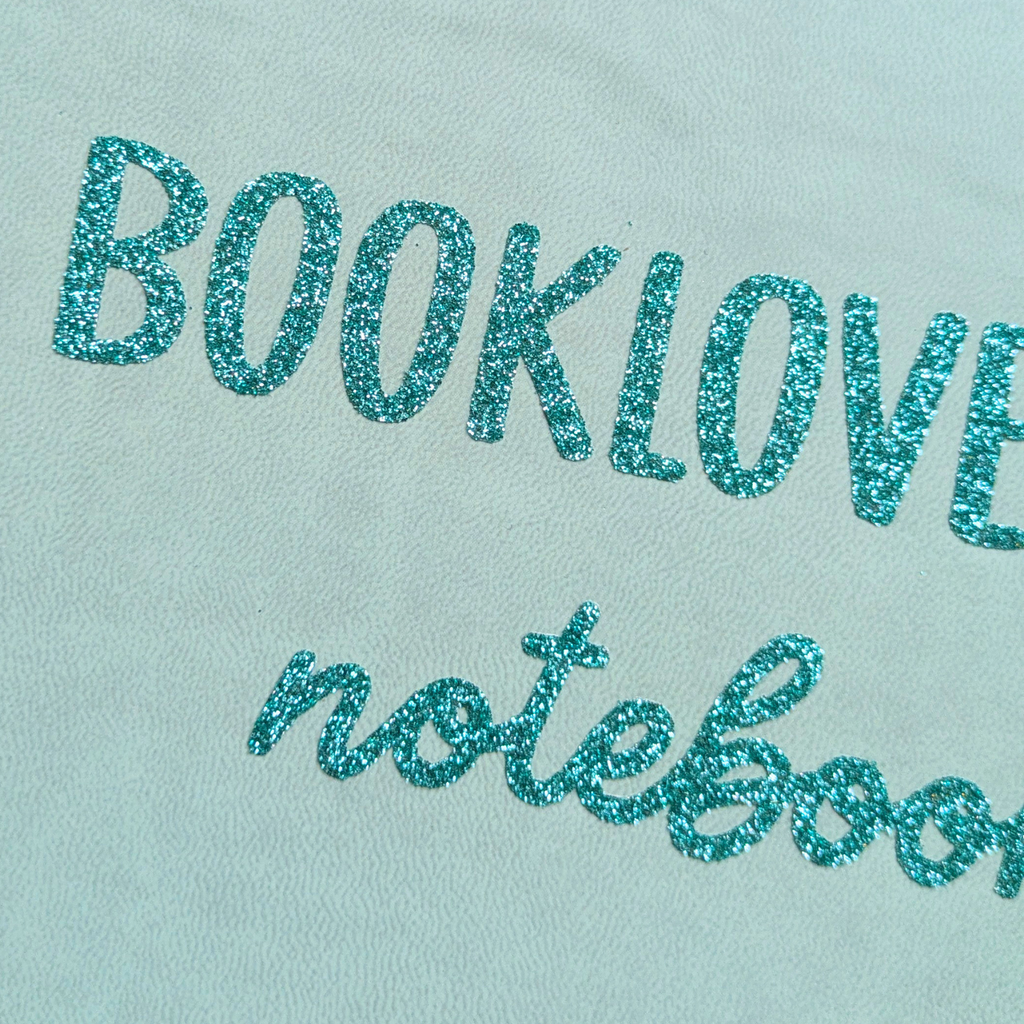 Carnet Booklover vert simili-cuir avec jaspage doré