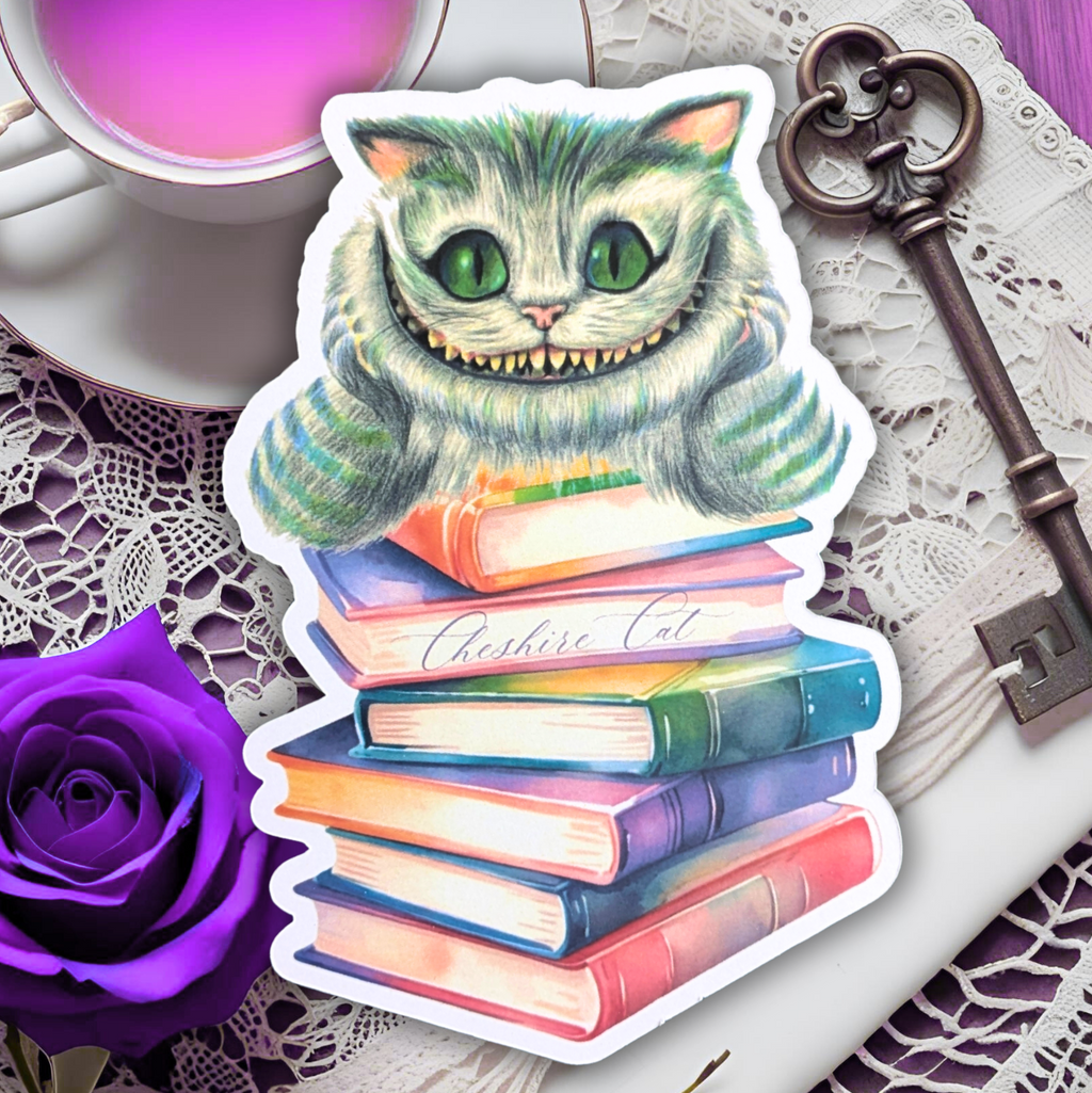 Lot de 3 marque-pages illustrés « Alice, Cheshire Cat & White Rabbit » – Collection Alice in Wonderland