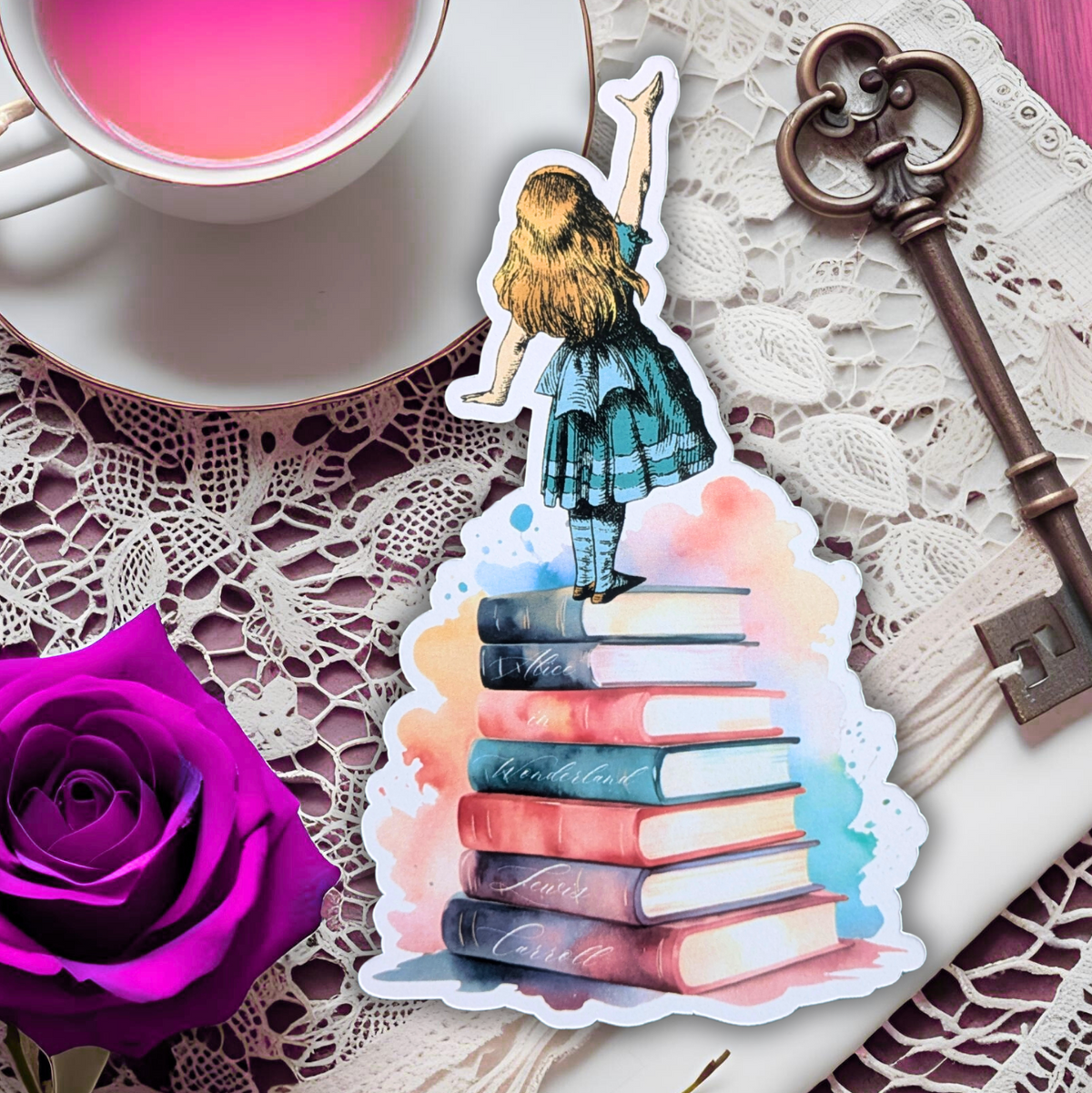 Marque-page détouré illustré Alice – Collection Alice in Wonderland