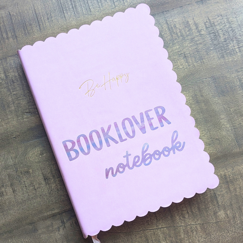Carnet Booklover violet simili-cuir avec jaspage doré