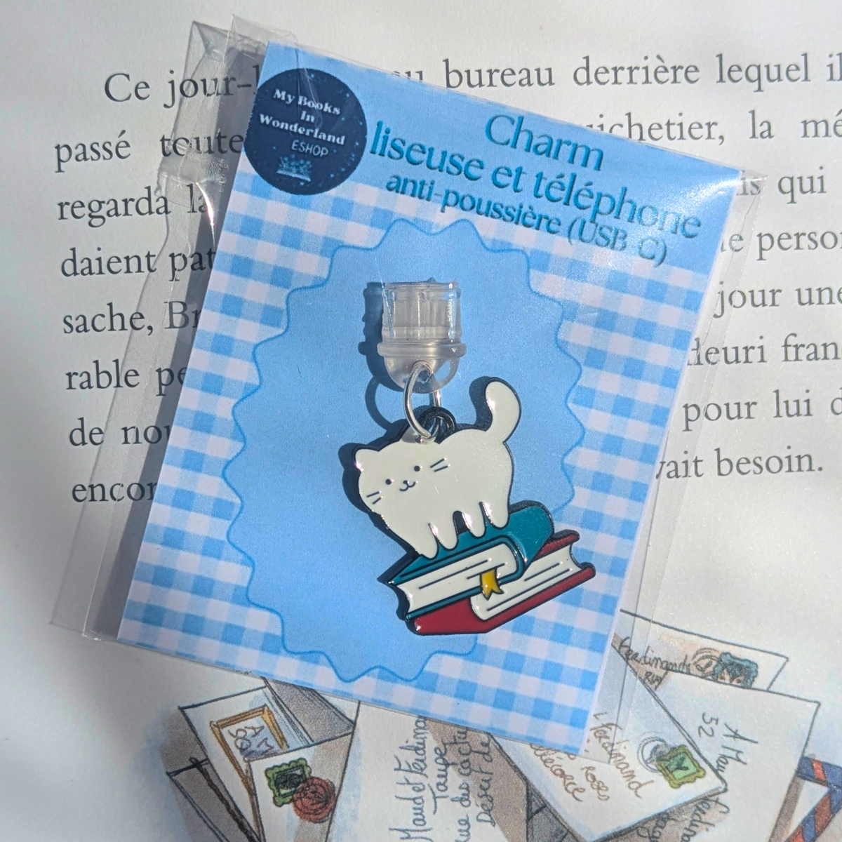 Charm smartphone, liseuse ou tablette Chat lecteur (différents modèles)