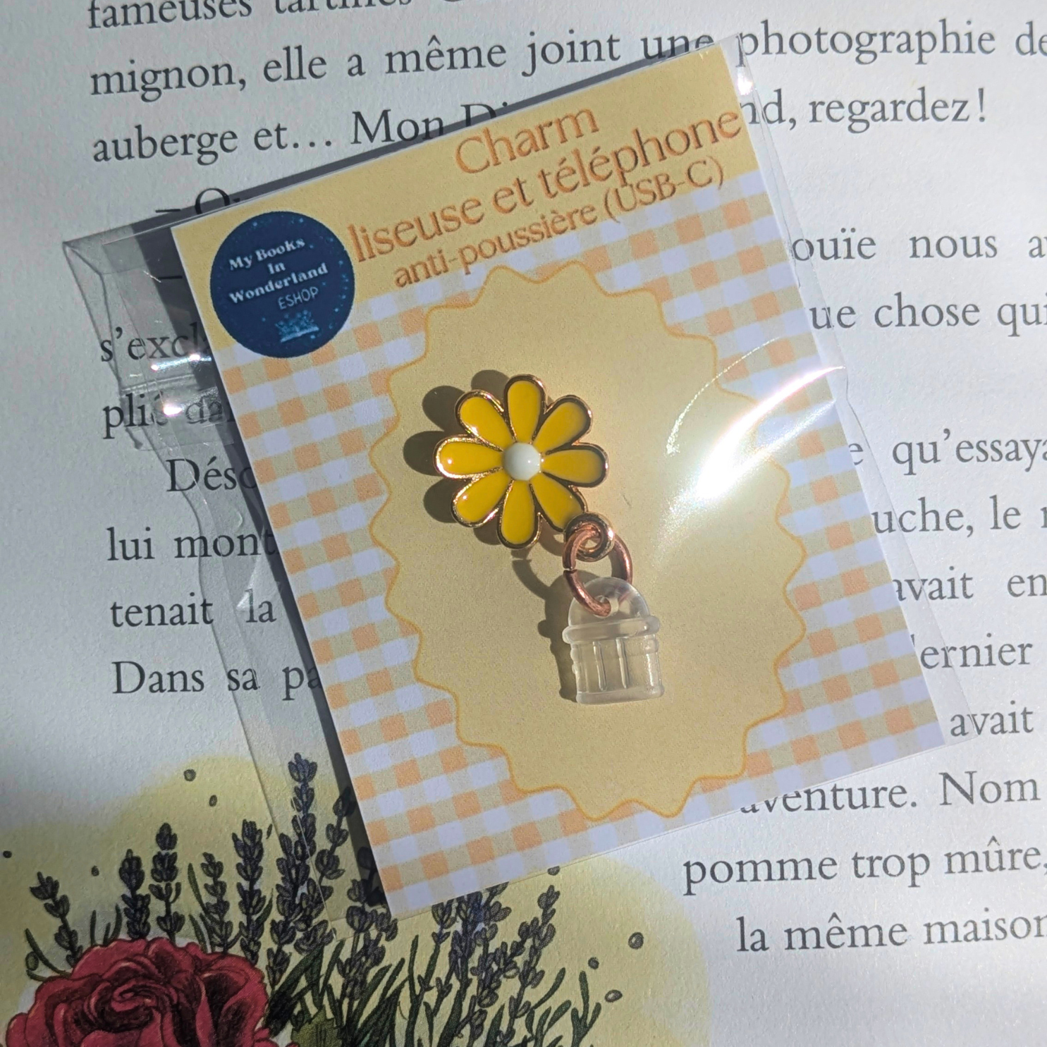Charm Fleur pour smartphone, liseuse et tablette (différents coloris)