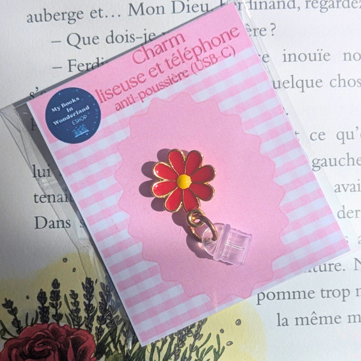 Charm Fleur pour smartphone, liseuse et tablette (différents coloris)