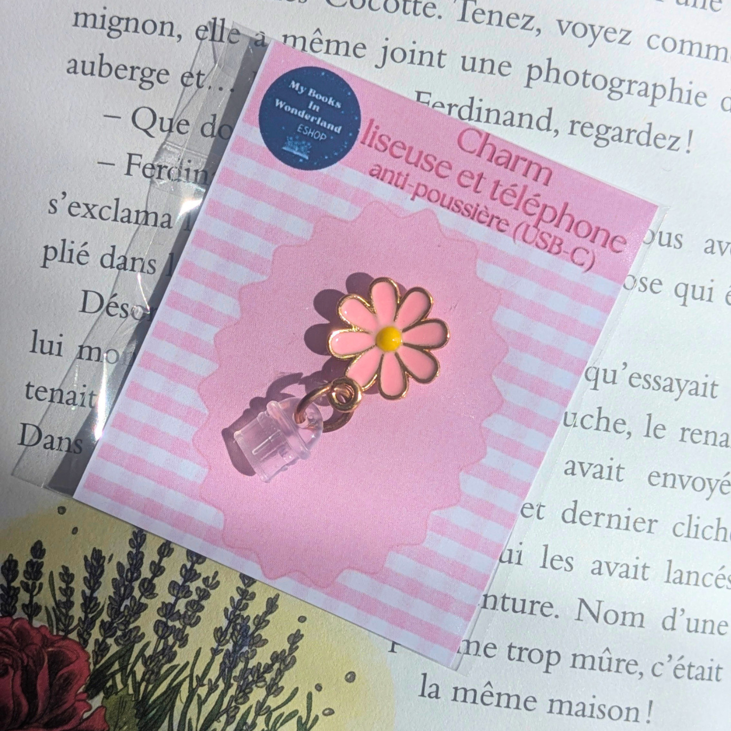Charm Fleur pour smartphone, liseuse et tablette (différents coloris)