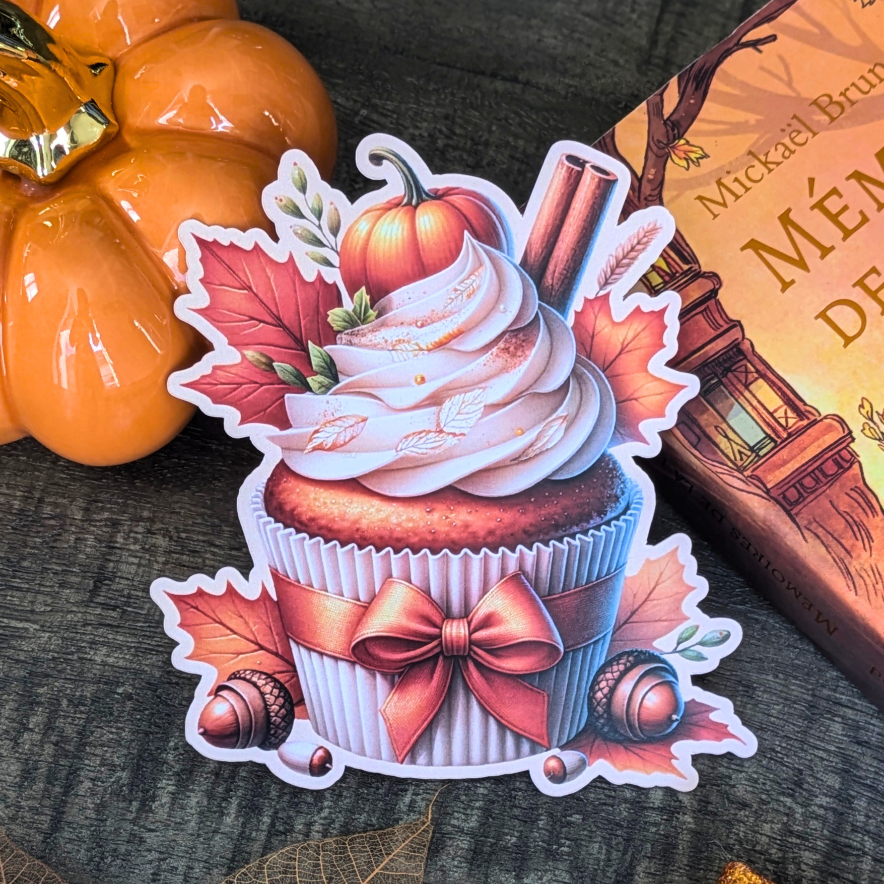 Marque-page détouré Cupcake d'automne