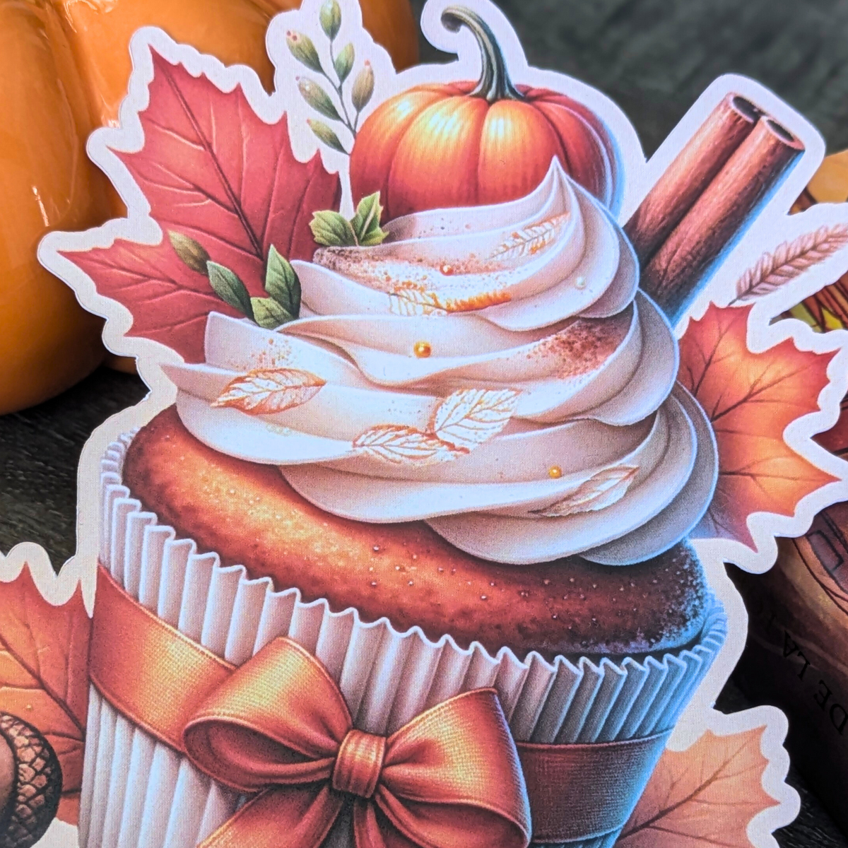 Marque-page détouré Cupcake d'automne