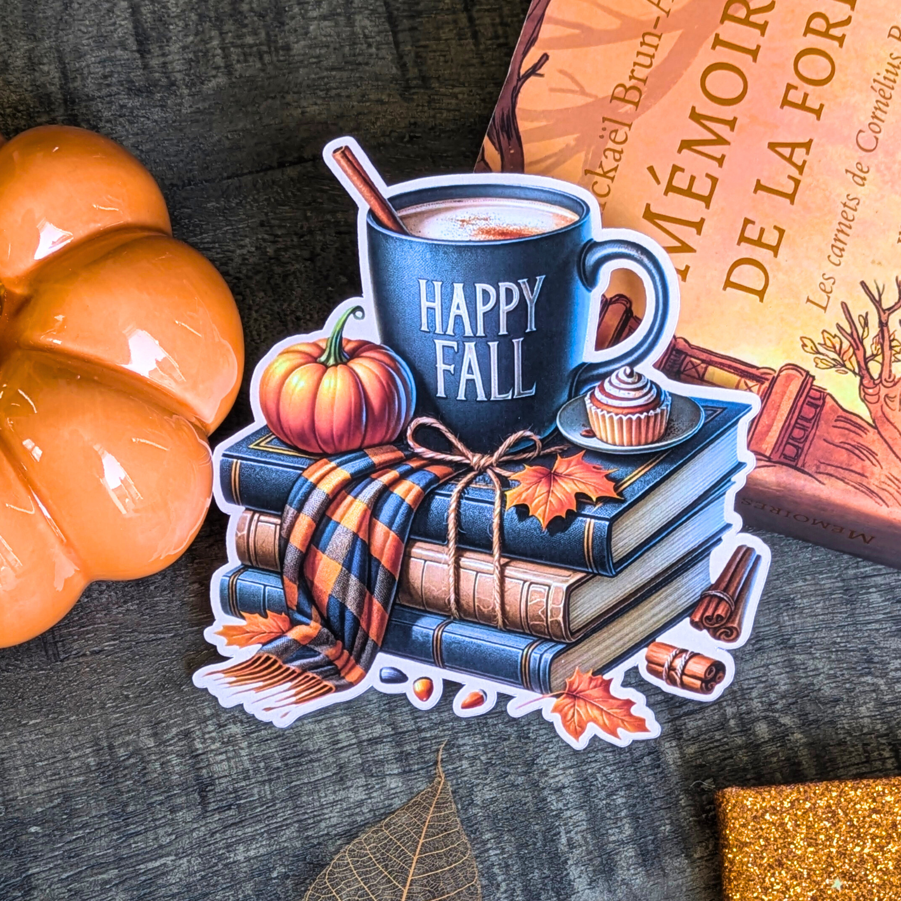 Marque-page détouré Happy Fall